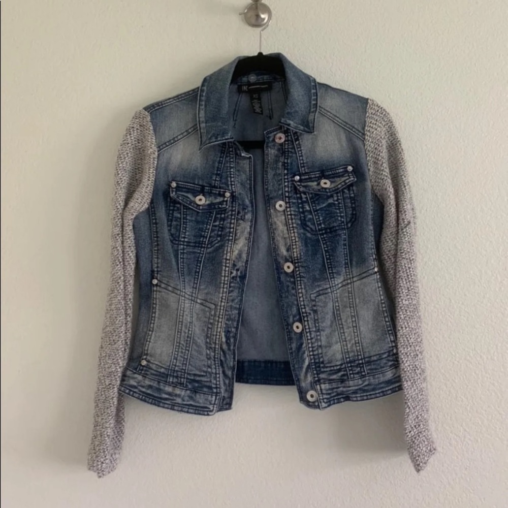 INC Denim and Knit Jacket